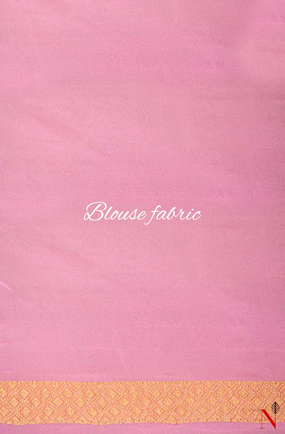 Pink Pure Banarasi Chiffon Saree