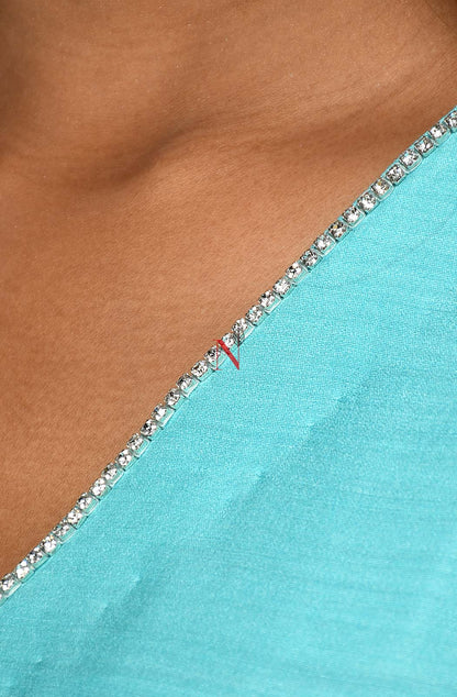 Firozi Pure Muga Silk Hand Embroidered Suit Set - Naksheband