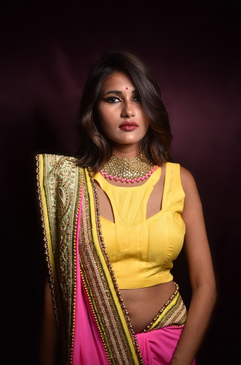 Designer Embroidery Pure Georgette Saree - Pink Lady - Naksheband
