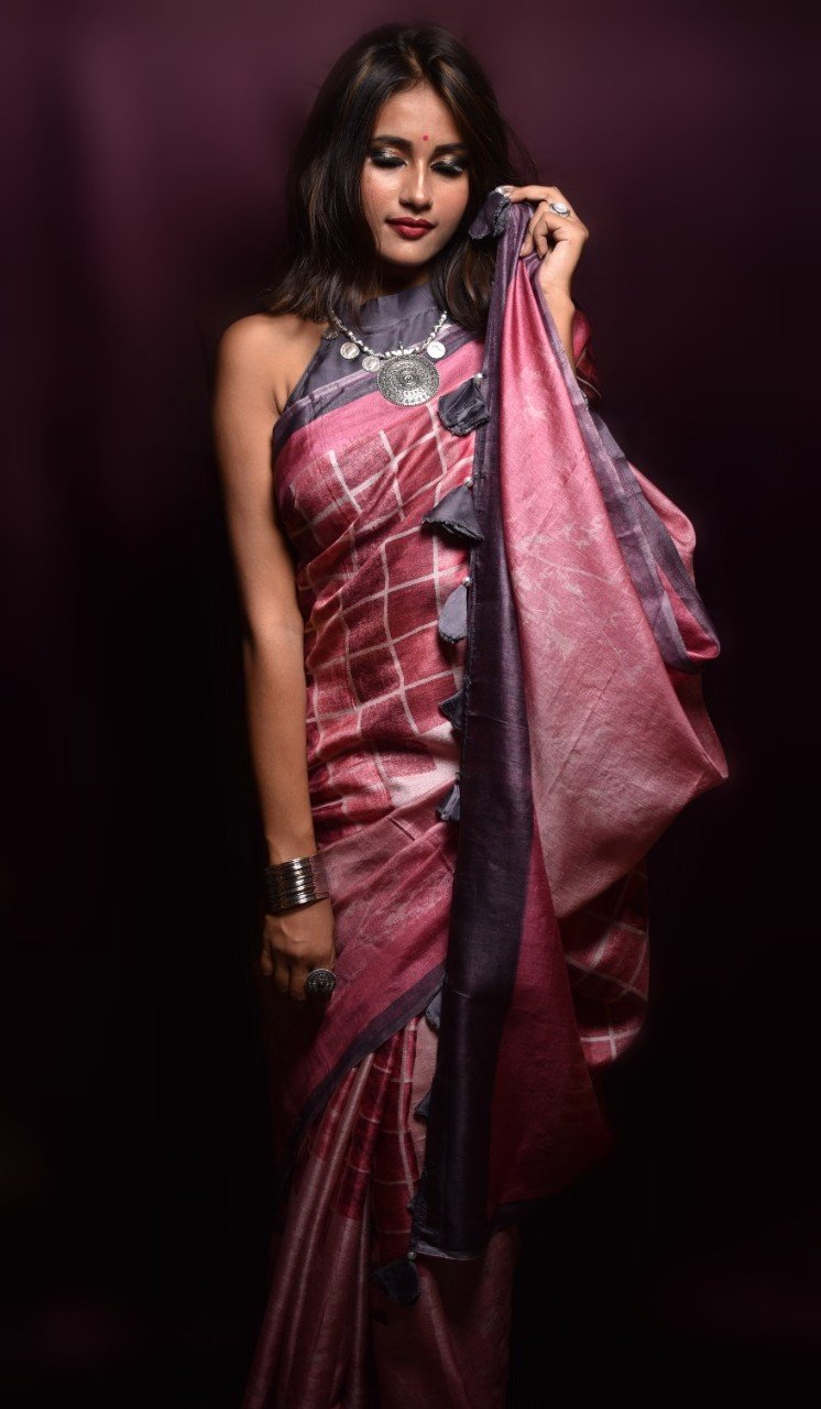 Pink Color Designer Pure Silk Printed Saree - Juneberry - Naksheband