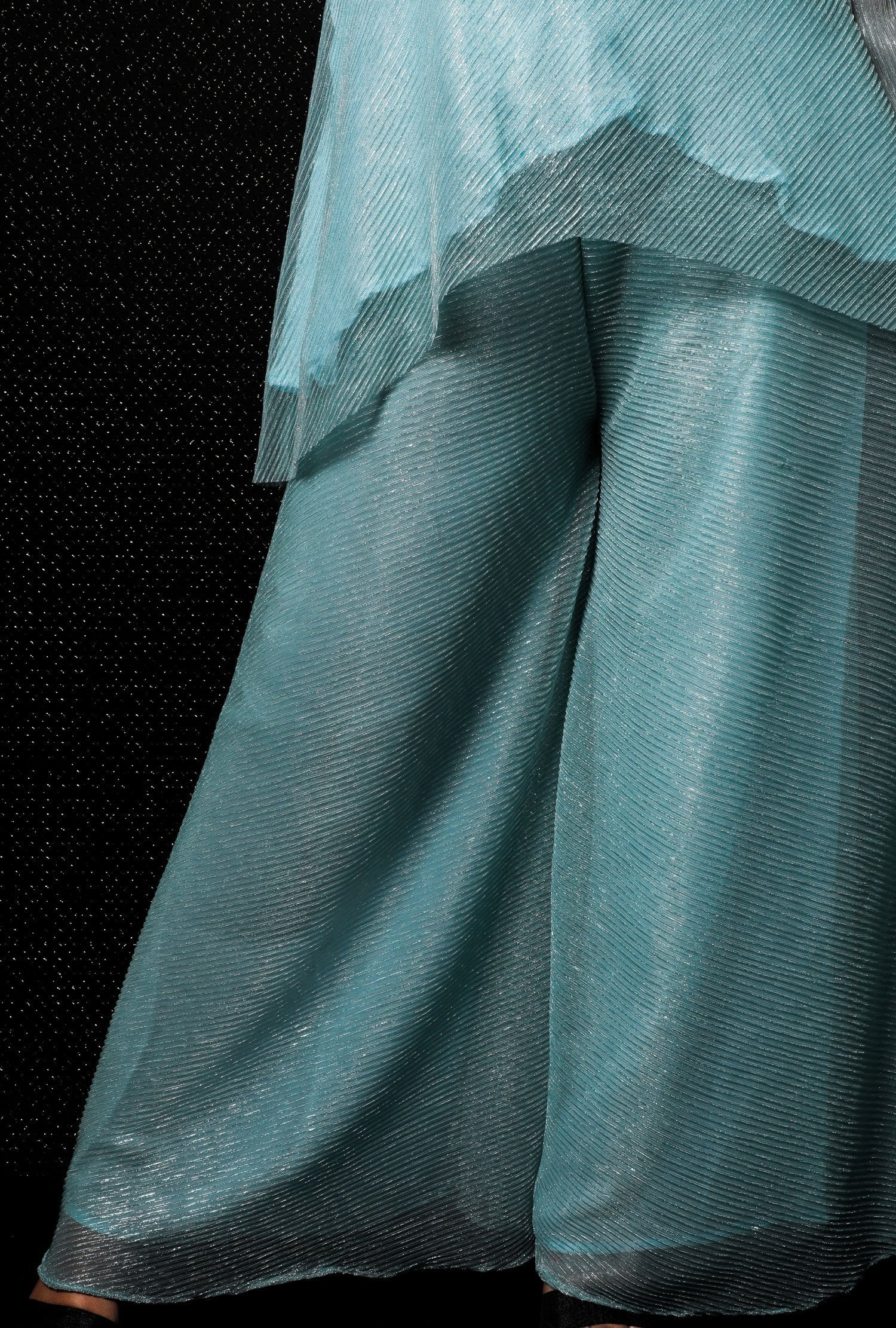 Indowestern Designer Sharara Peplum - Lagoon - Naksheband