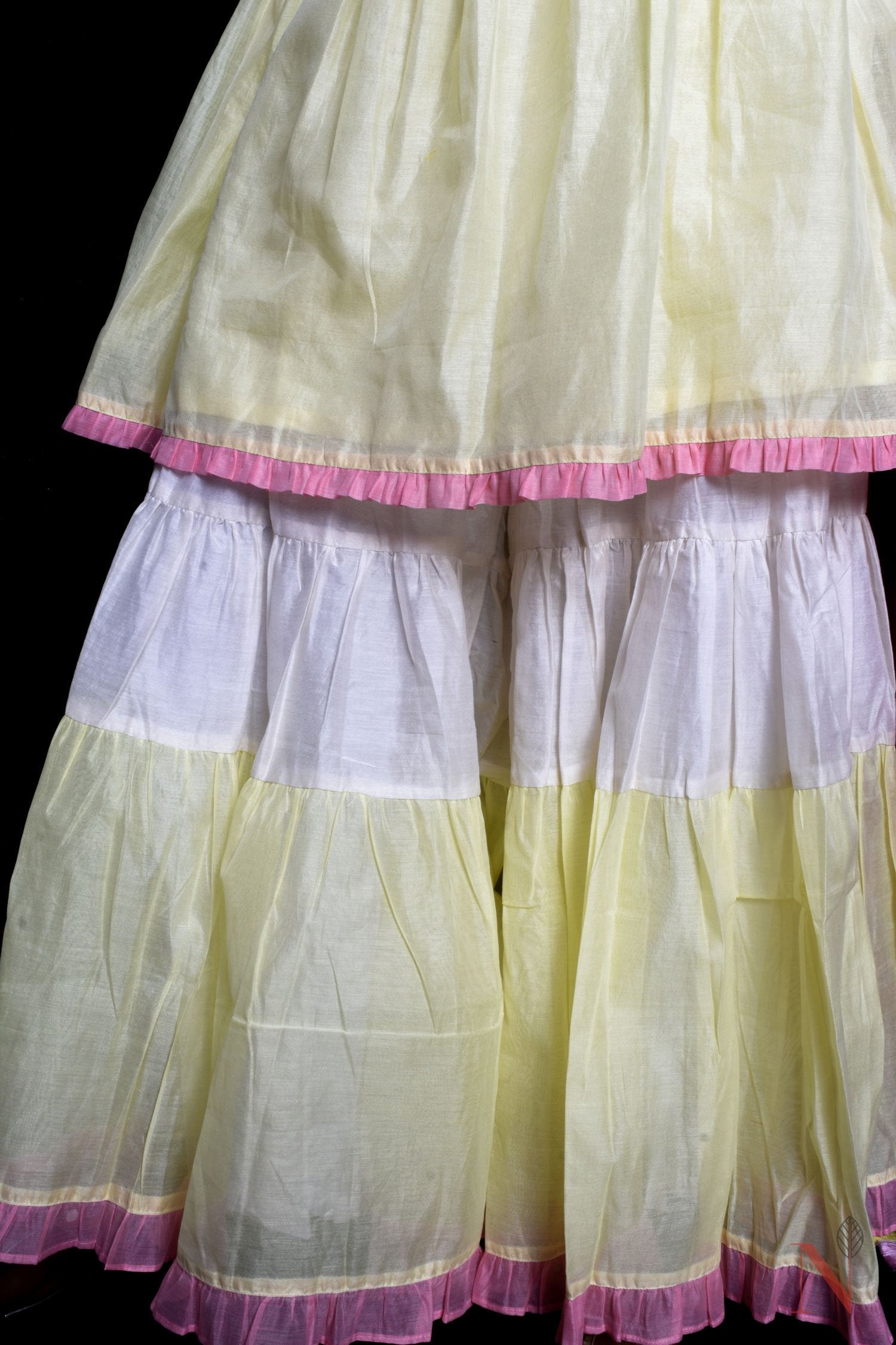 Teared Garara Chanderi Silk Set - Sunshine - Naksheband