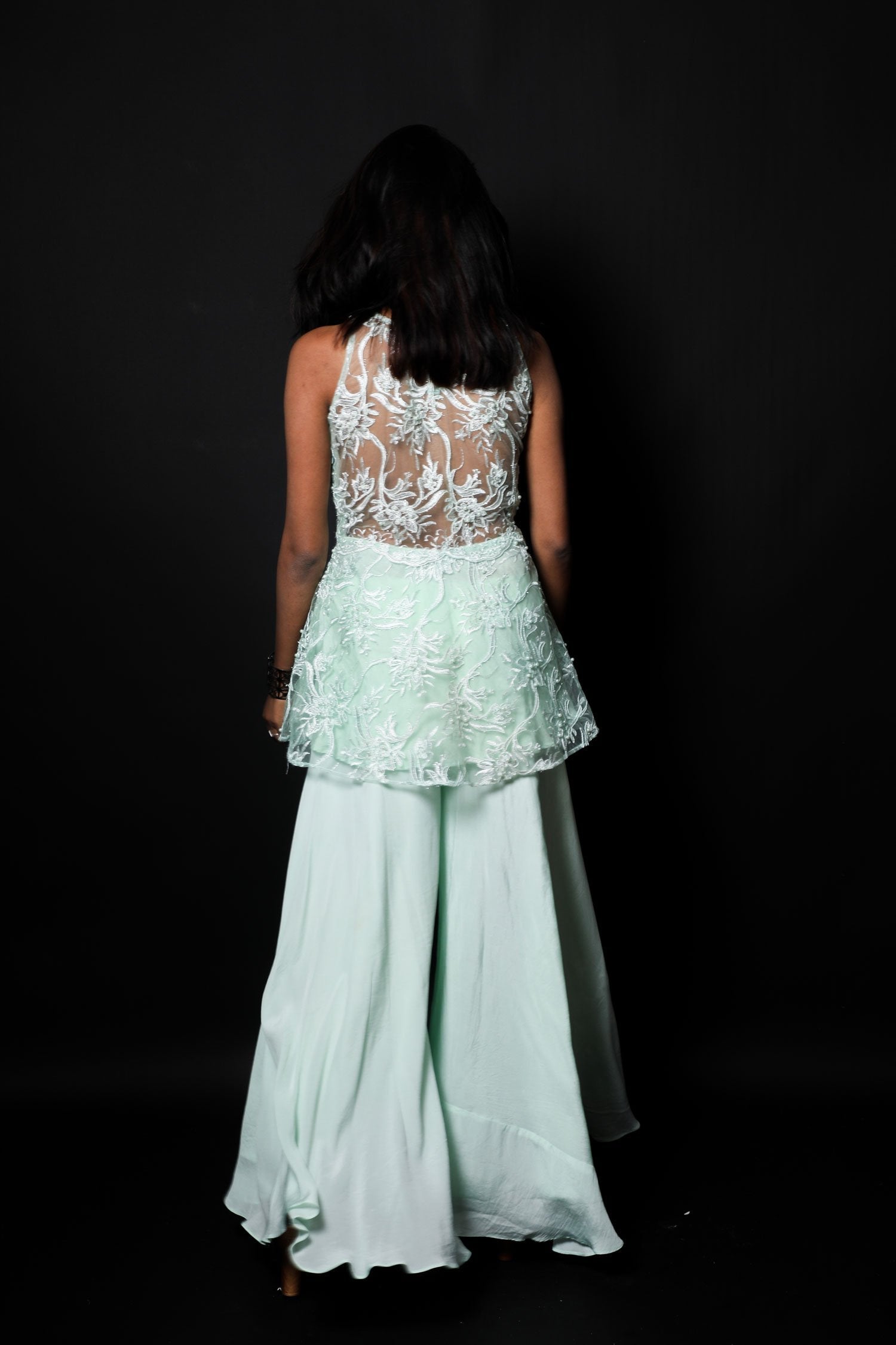 Indowestern Designer Peplum Sharara Set - Sviyan - Naksheband
