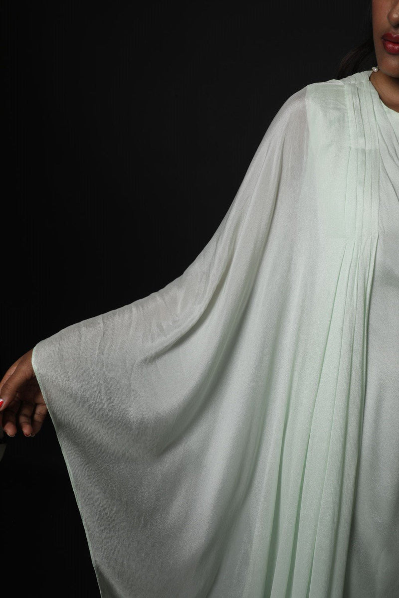 Light Sea Green Indowestern Designer Gown -Tuscany - Naksheband